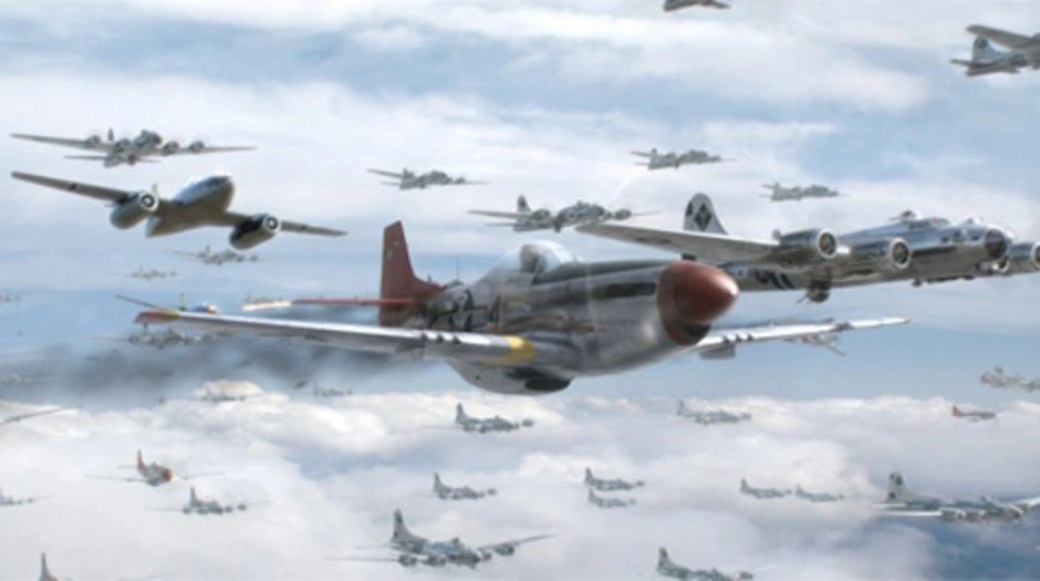 Red Tails escorting bomber aircraft